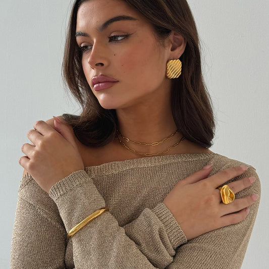 Rectangular Gold Bracelet