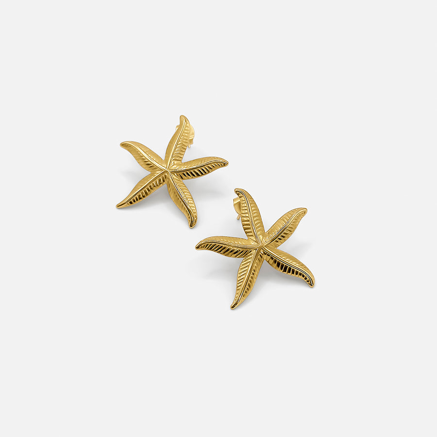 Gold Starfish Earrings