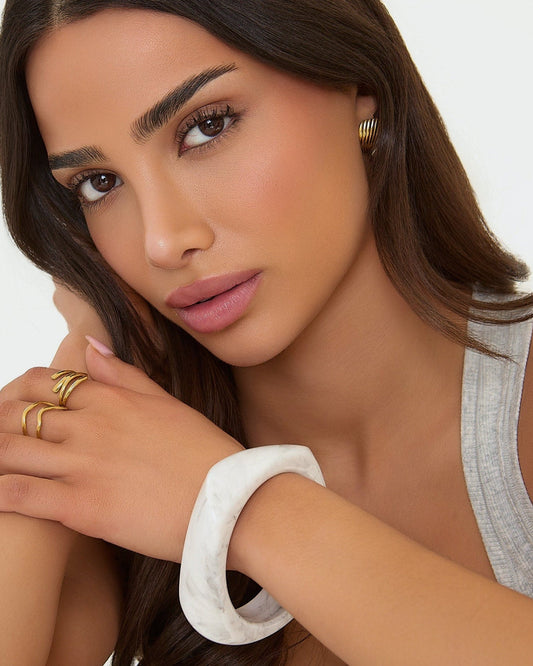 White Marble Bangle