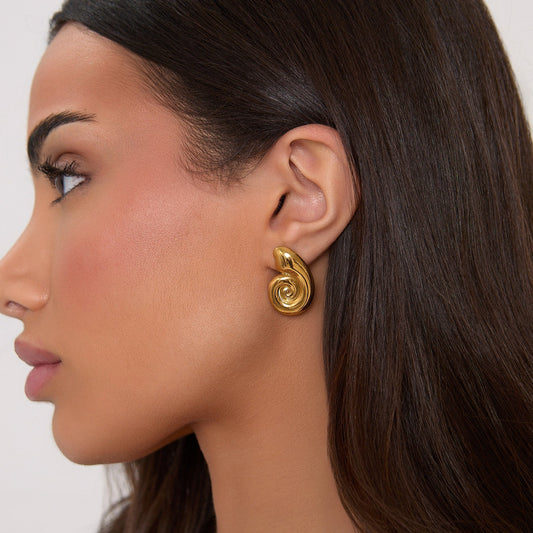Gold Seashell Earrings
