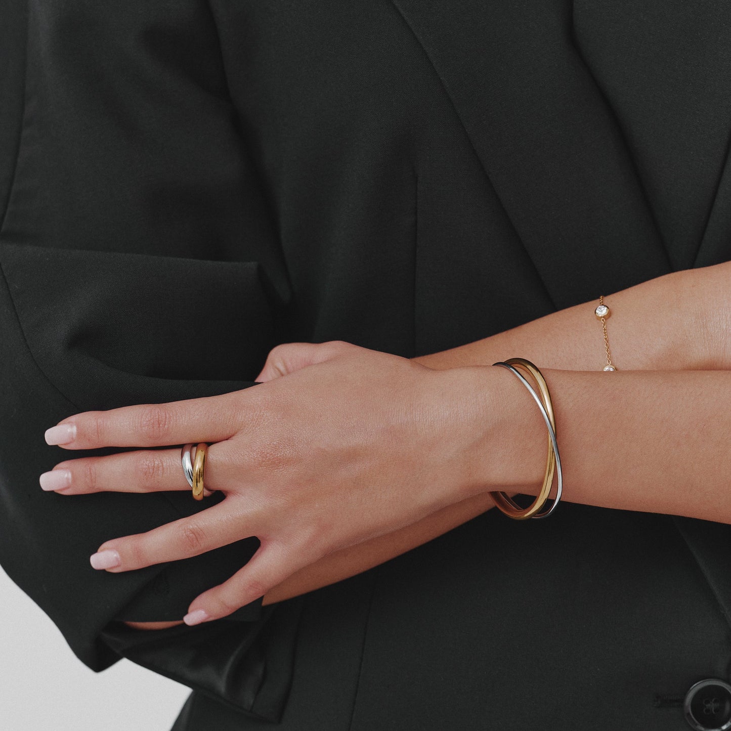Two Tone Cuff Bangle