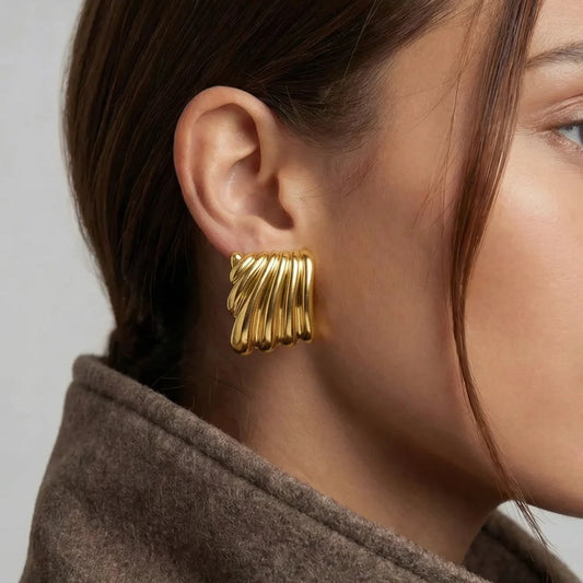 Ripple Earring Gold
