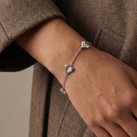 Love Heart Bracelet - Silver