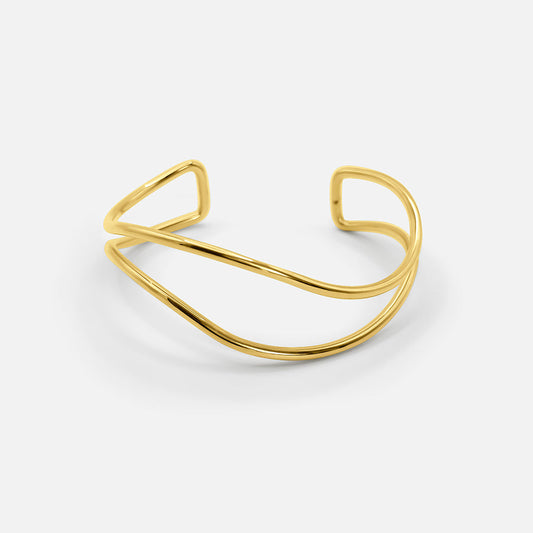 Gold Adjustable Wave Bracelet