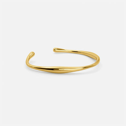 Gold Curved Bracelet
