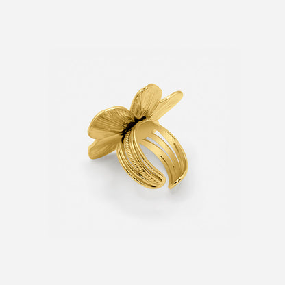 Adjustable Golden Flower Ring