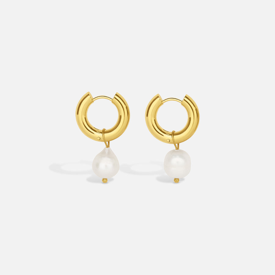 Pearl Drop Earrings Gold
