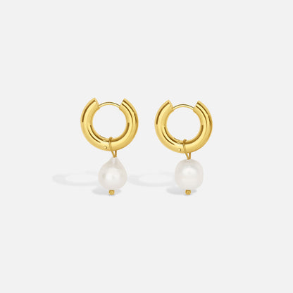 Pearl Drop Earrings Gold