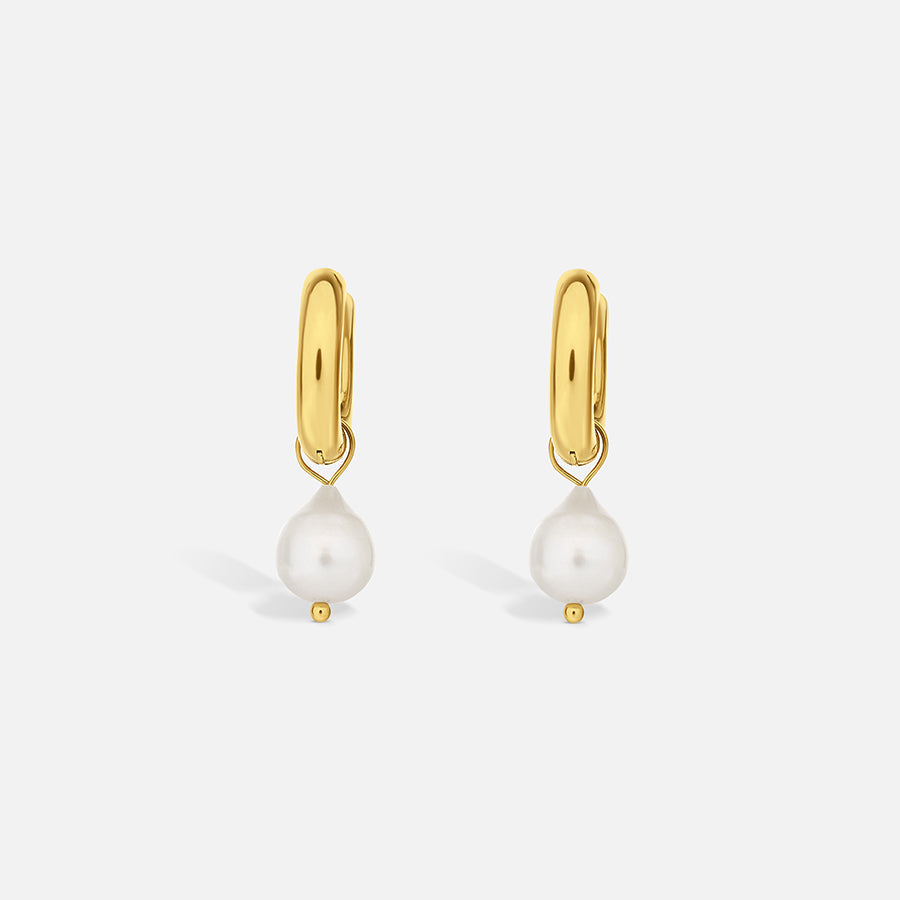 Pearl Drop Earrings Gold