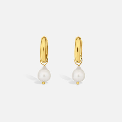 Pearl Drop Earrings Gold