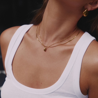 Mini Drop Necklace Gold