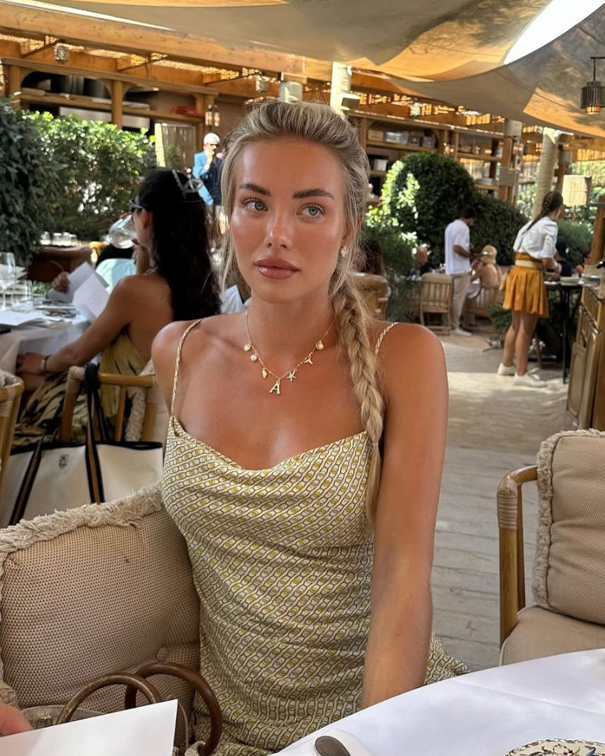 Gold Ocean Letter Necklace