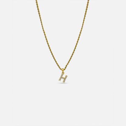 Twisted Initial Necklace