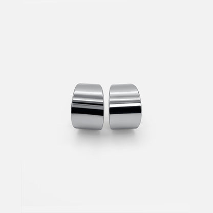 Glossy Hoops Silver