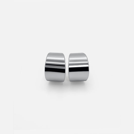 Glossy Hoops Silver