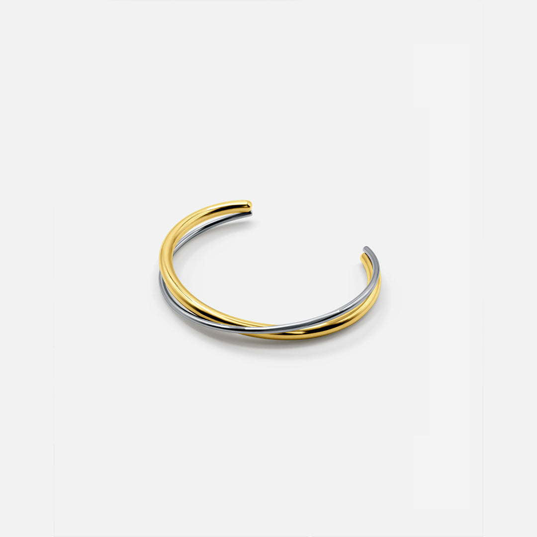 Two Tone Cuff Bangle