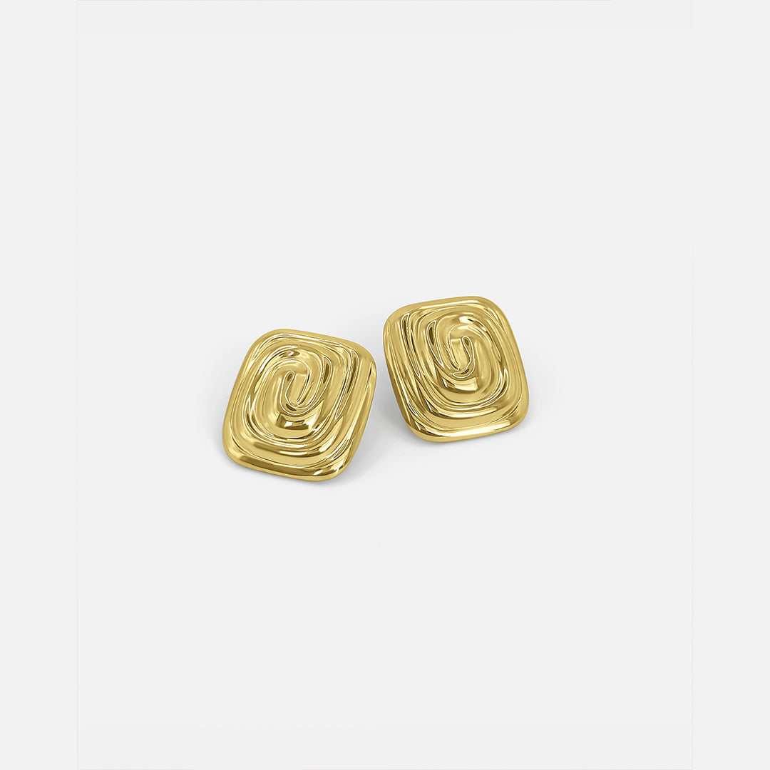 Spiral Earrings Gold