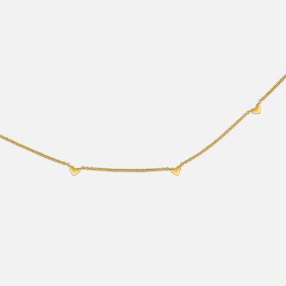Fine Heart Charm Necklace - Gold