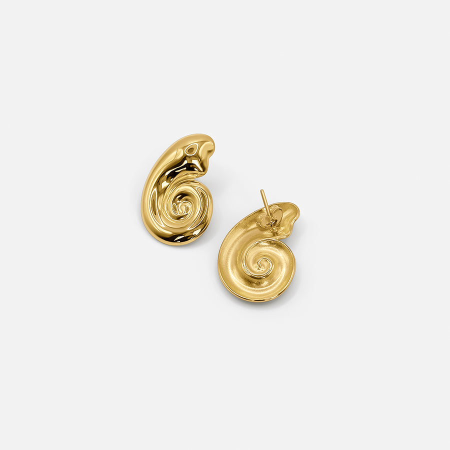 Gold Seashell Earrings