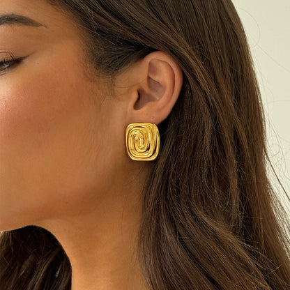 Spiral Earrings Gold