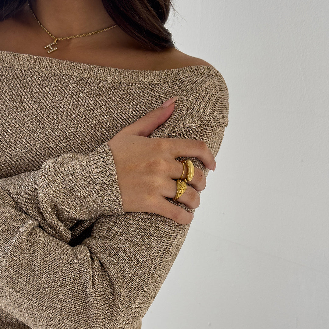 Ripple Ring Gold