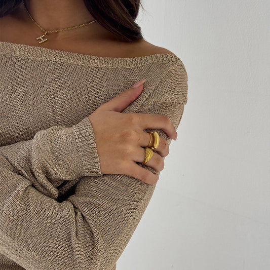 Ripple Ring Gold