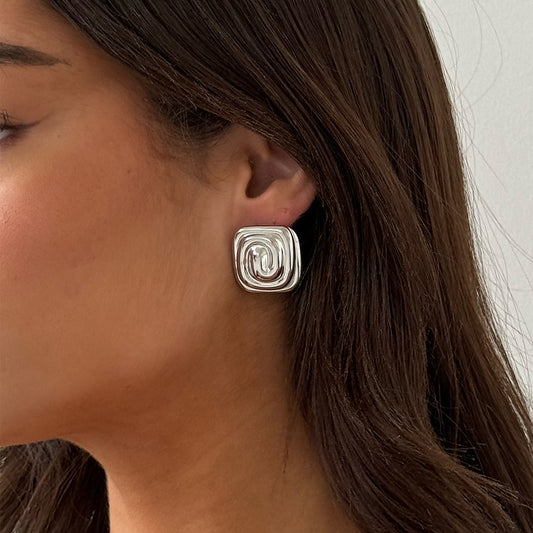 Spiral Earrings Silver
