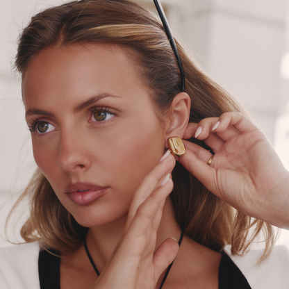 Rectangular Studs Gold