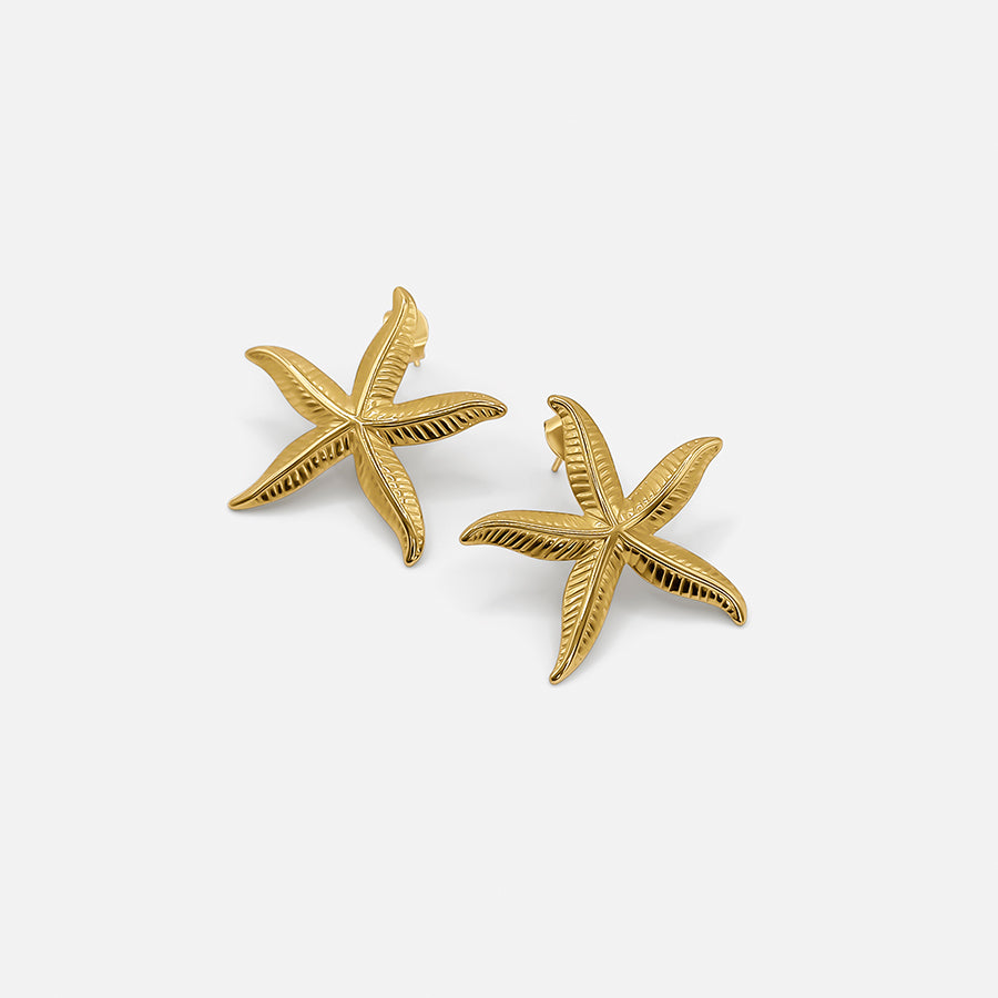 Gold Starfish Earrings
