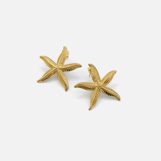 Gold Starfish Earrings