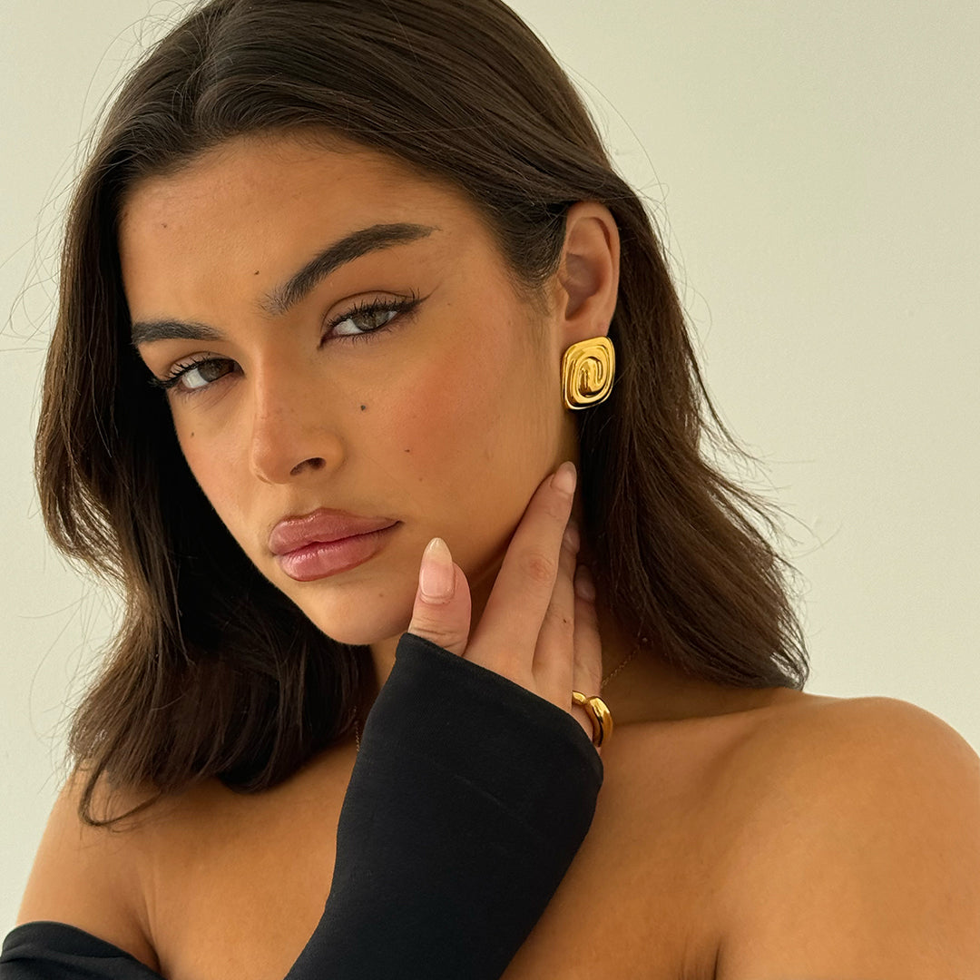 Spiral Earrings Gold