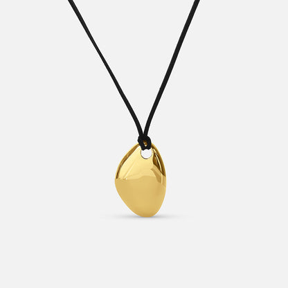Cord Pendant Necklace - Gold