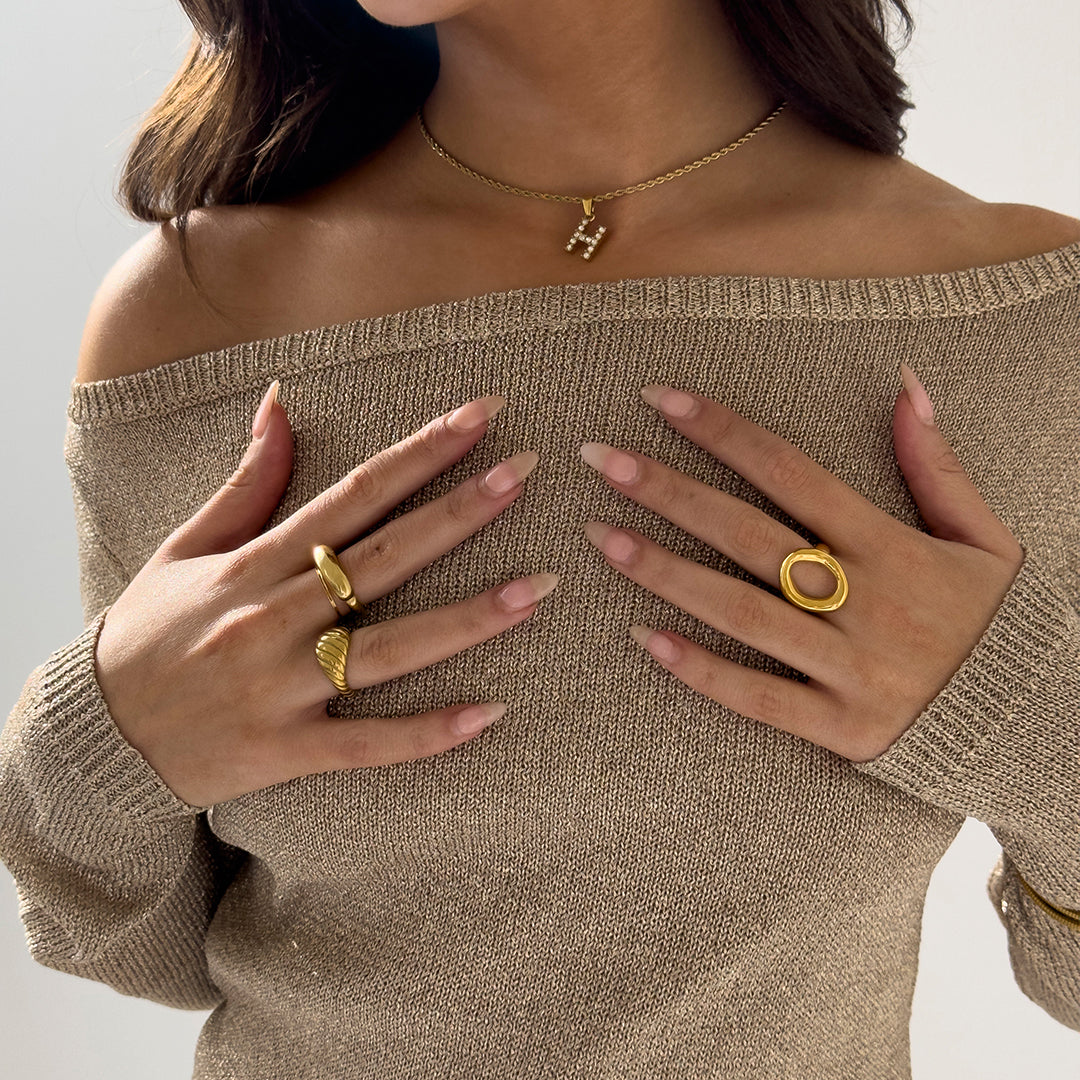 Ripple Ring Gold