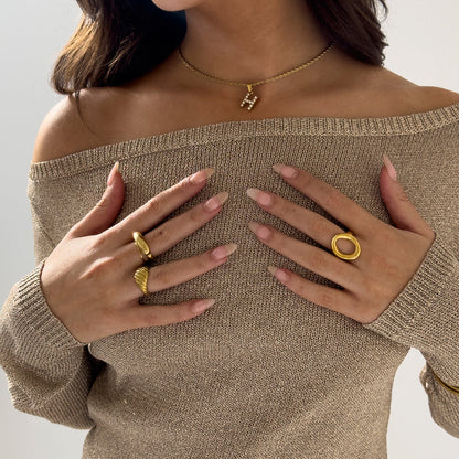 Ripple Ring Gold
