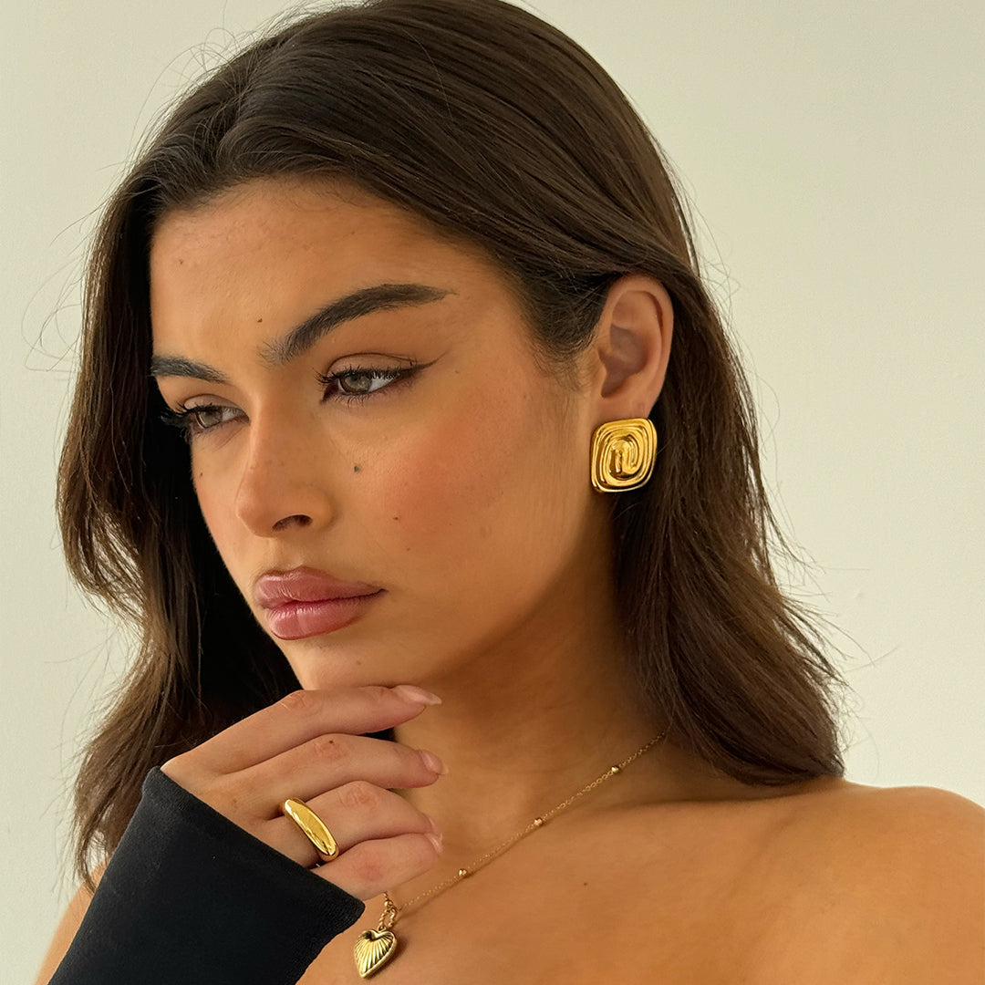 Spiral Earrings Gold