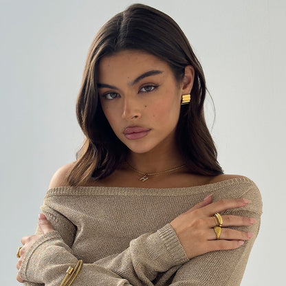 Mini Ribbed Earrings