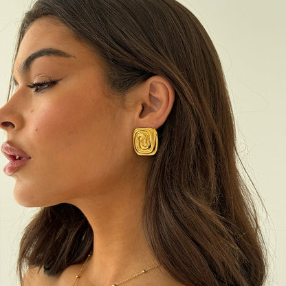 Spiral Earrings Gold