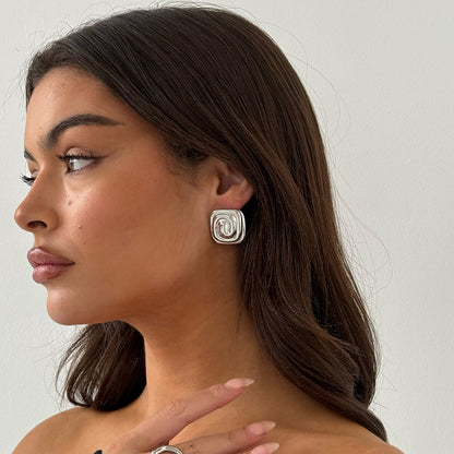 Spiral Earrings Silver