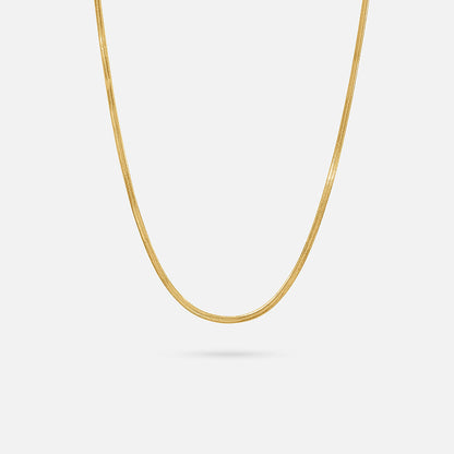 Gold Textured Necklace Slim