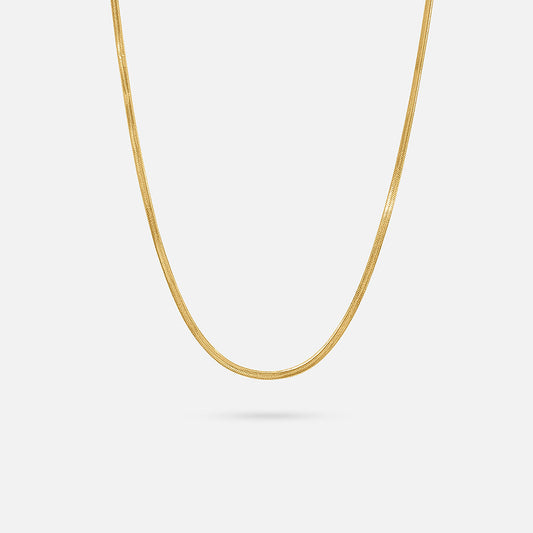 Gold Textured Necklace Slim