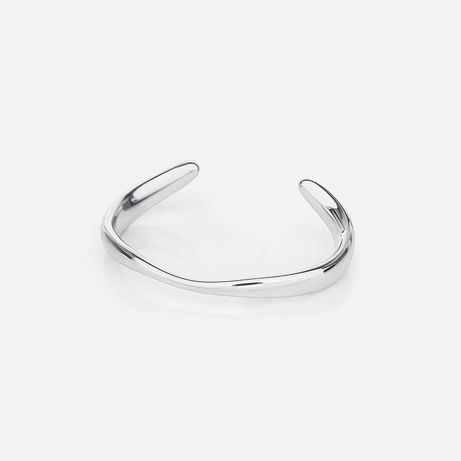 Contour Cuff Bracelet - Silver