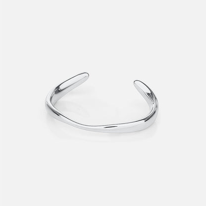 Contour Cuff Bracelet - Silver