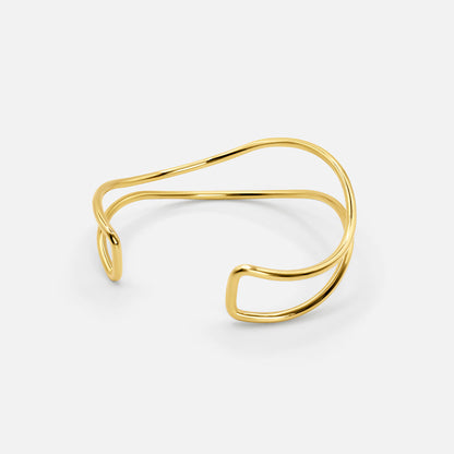 Gold Adjustable Wave Bracelet