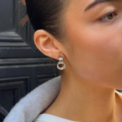 Mini Knot Earrings Silver