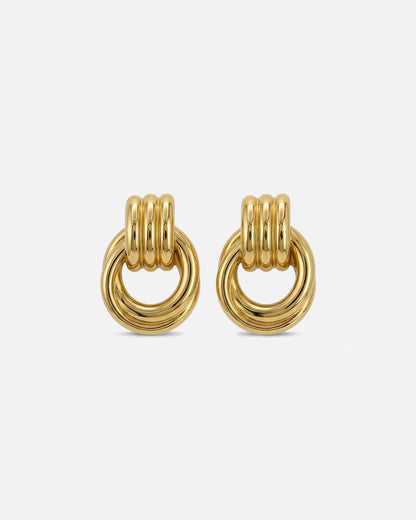 Double Knot Earrings Gold
