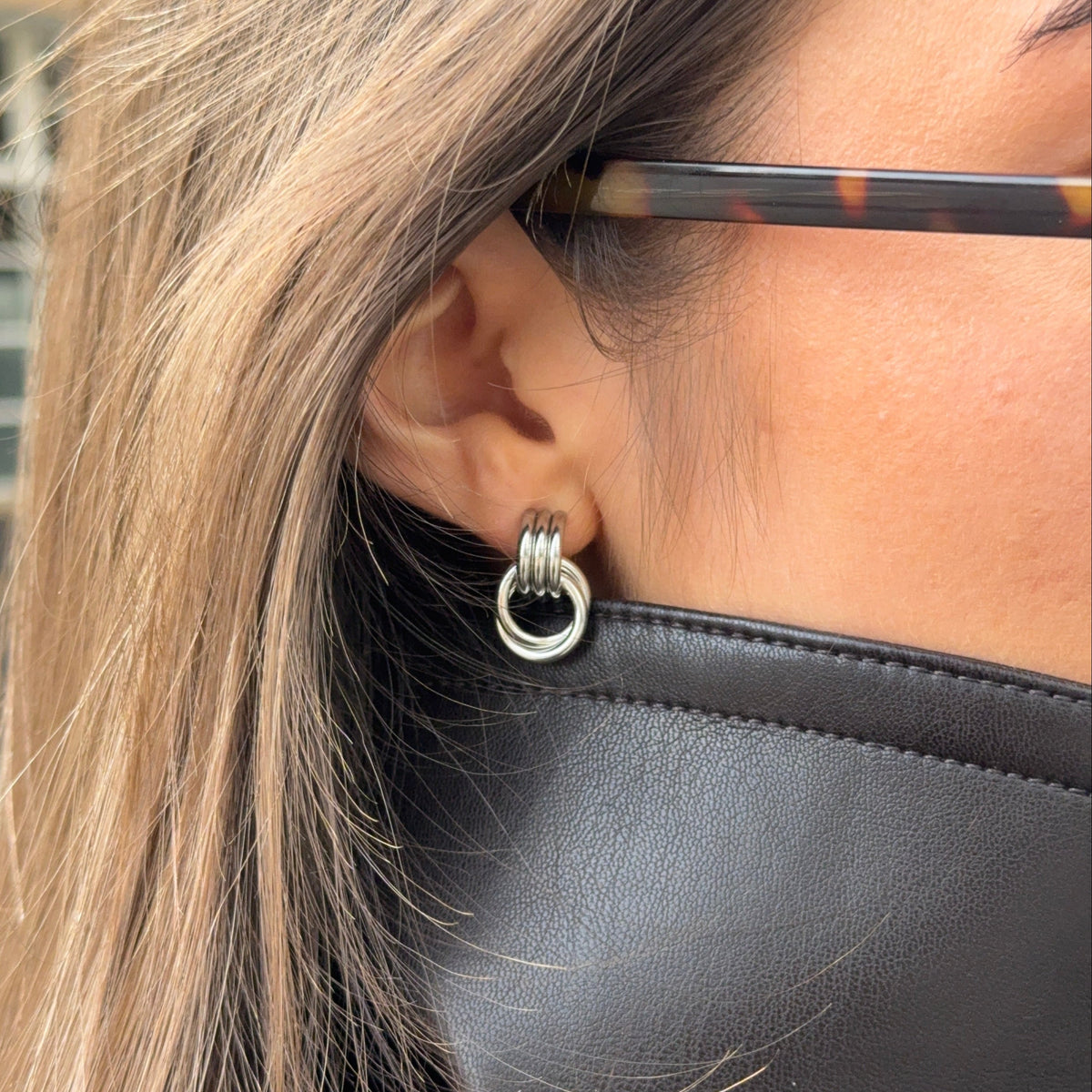 Mini Knot Earrings Silver