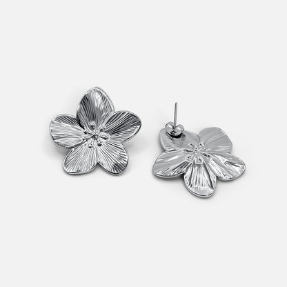 Flower Earrings Silver