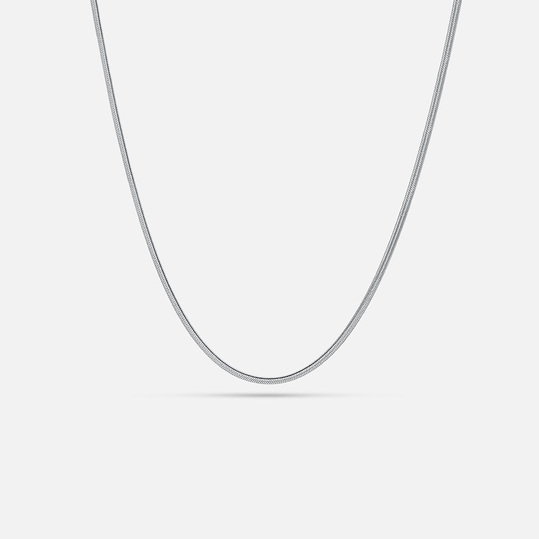 Silver Textured Necklace