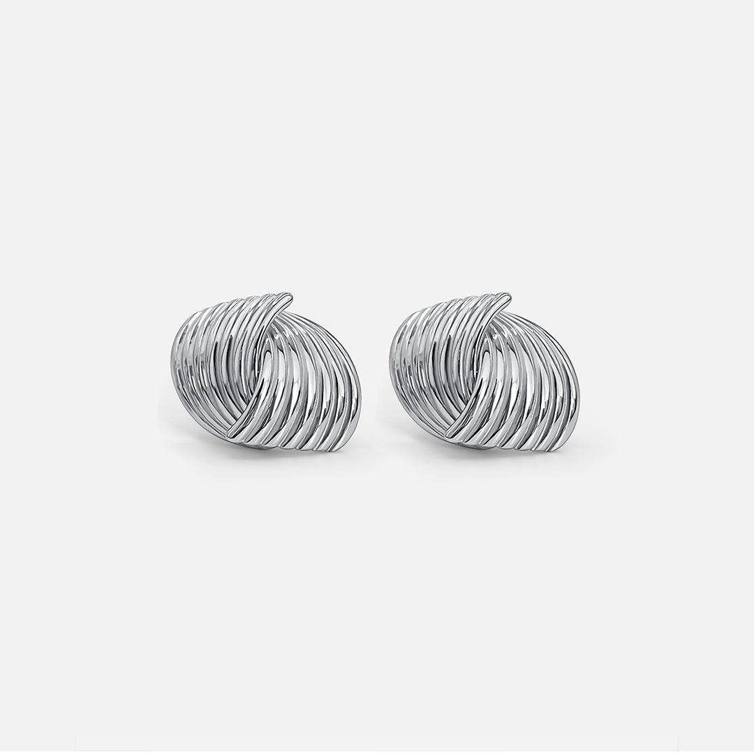 Twist Earrings - Silver