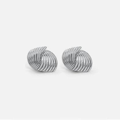 Twist Earrings - Silver